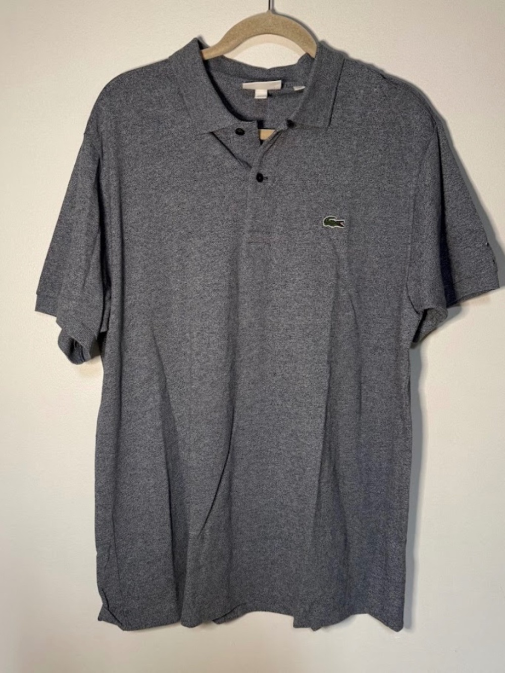 Lacoste Classic Fit Polo Shirt Heather Gray Made in Peru